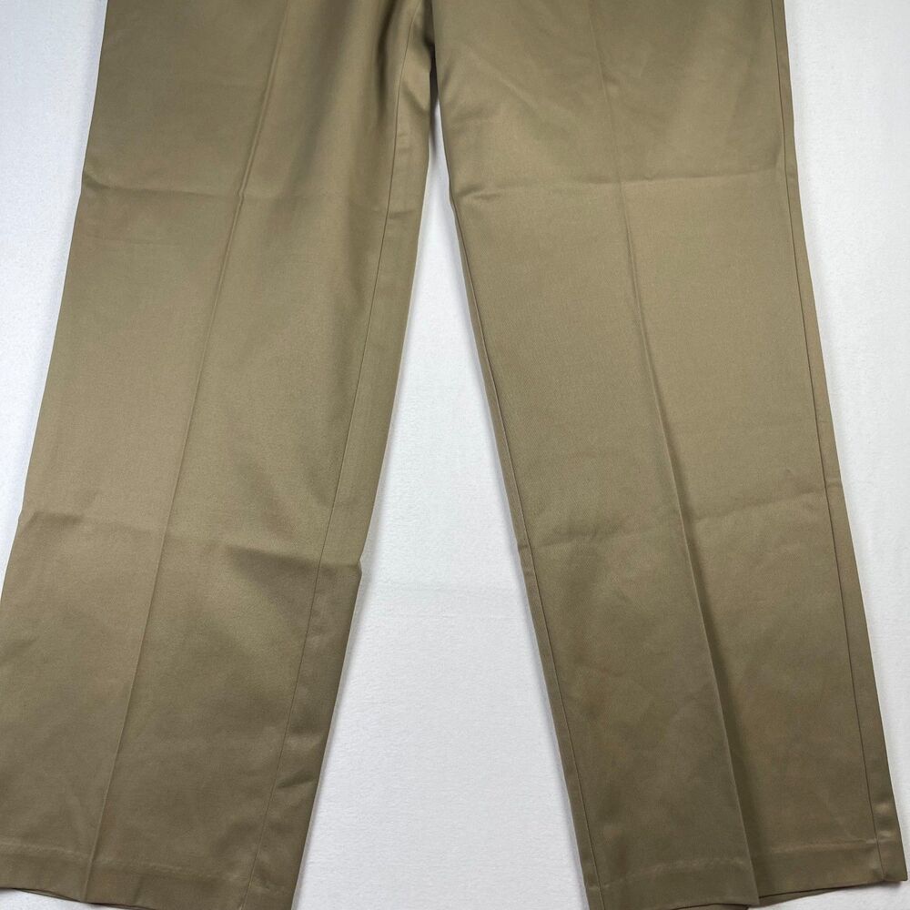 Dockers D3 Pants Men's 34 x 32 Khaki Cotton Flat Front Classic Fit Slash Pockets - Picture 4 of 14